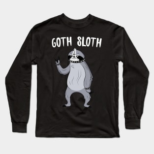Goth Sloth Long Sleeve T-Shirt